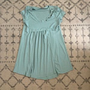 Asymmetrical dress with buttons and unique design. Super soft